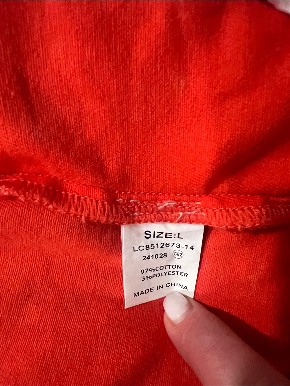 Ladies Distessed Red Denim Jacket - NWT Size Large - Picture 6 of 6